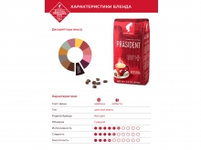 Кофе в зернах Julius Meinl President (Юлиус Майнл Президент)  1 кг, пакет с клапаном